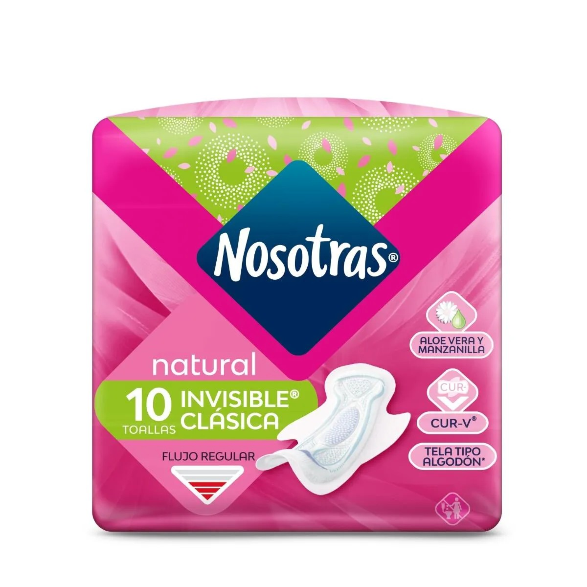 Nosotras natural clasica x 10 toallas