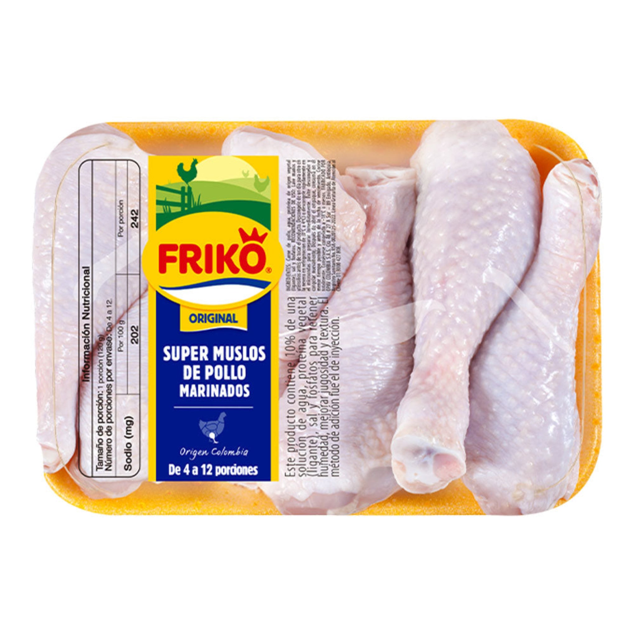 Muslos de pollo marinados bandeja x 6