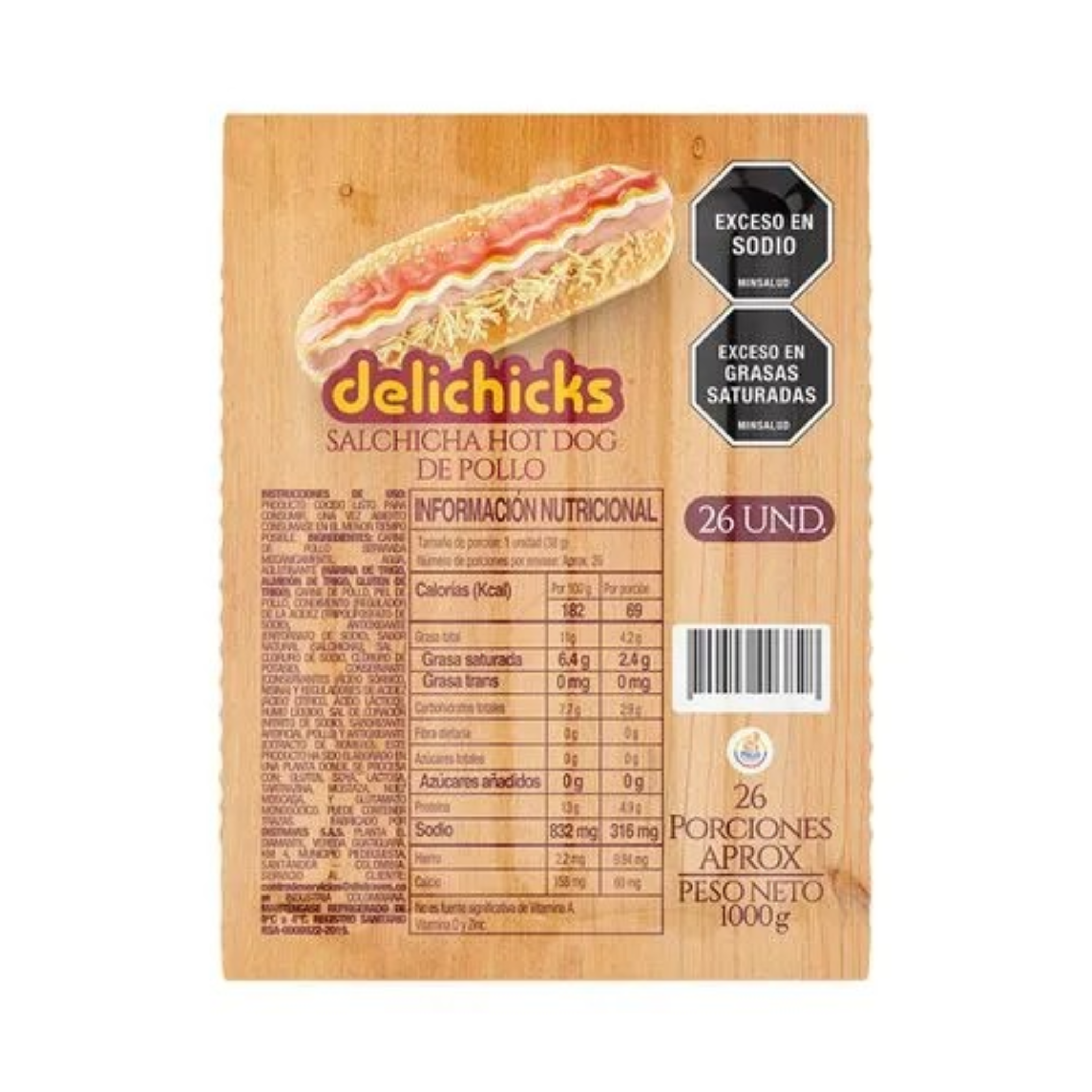 Salchicha delichiks x 26 unds
